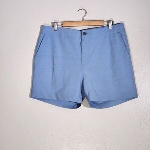Faherty Light Blue Flat Front Shorts